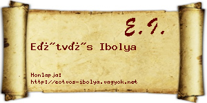Eötvös Ibolya névjegykártya